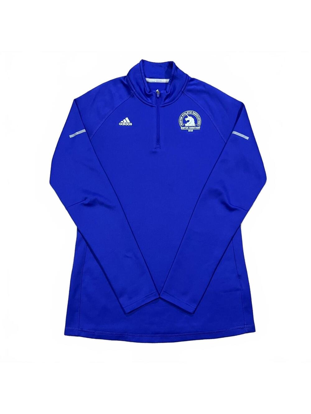 2015 Boston Marathon Adidas Womens 1/4 Zip Pullover Purple Size Medium